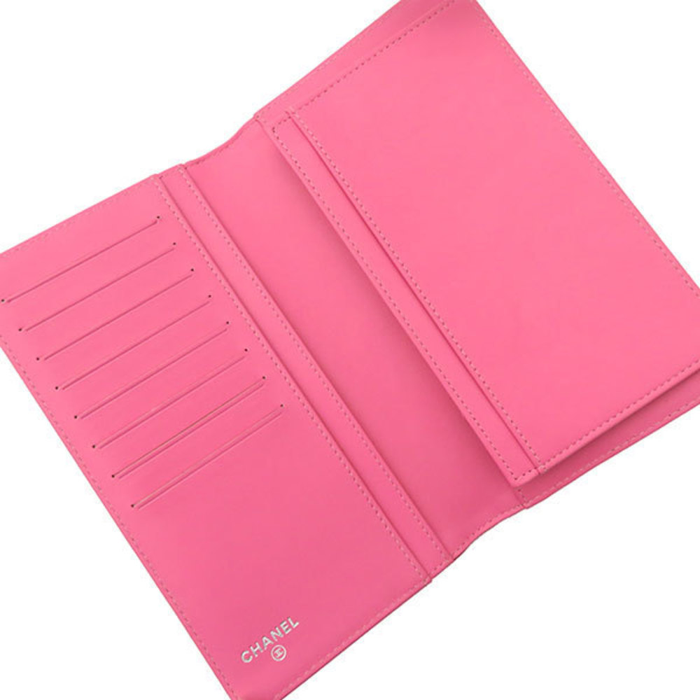 Chanel Long Wallet Coco Button Flap Wallet Pink C… - image 7